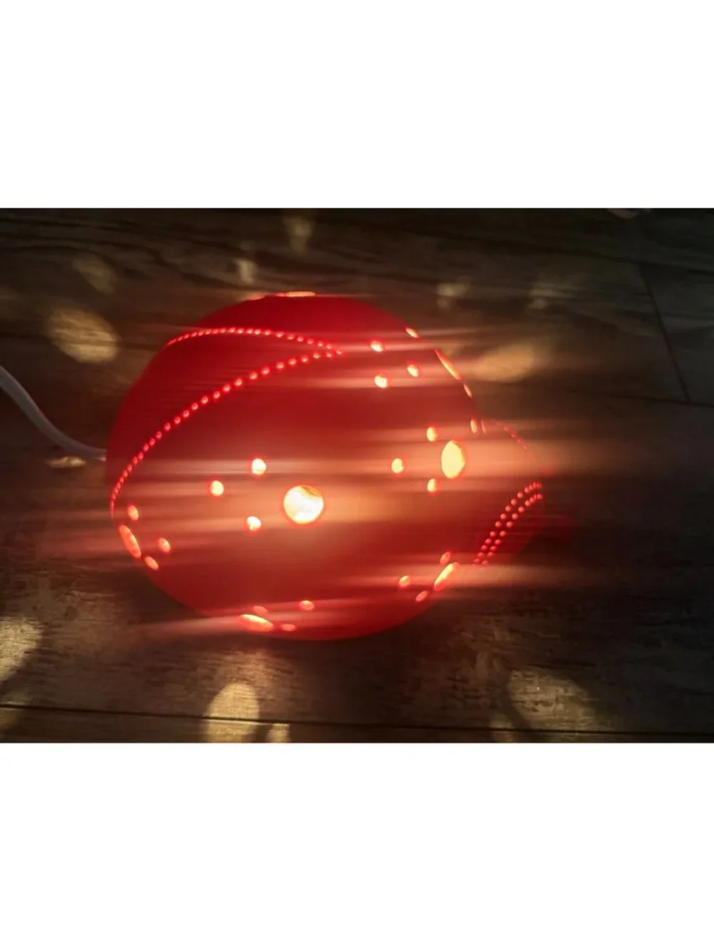 Ladybug Ceramic Night Light Lamp With Plug-In Cord & Switch